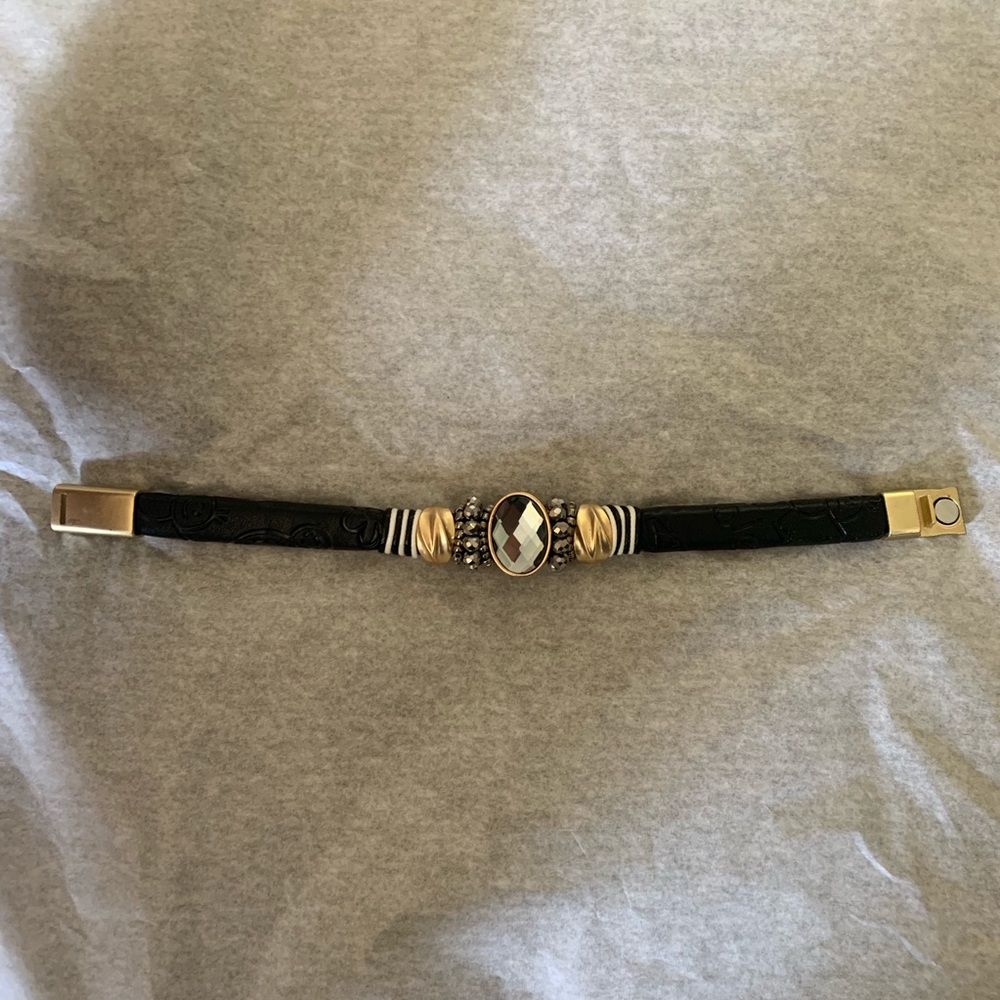 Studded leather strap bracelet